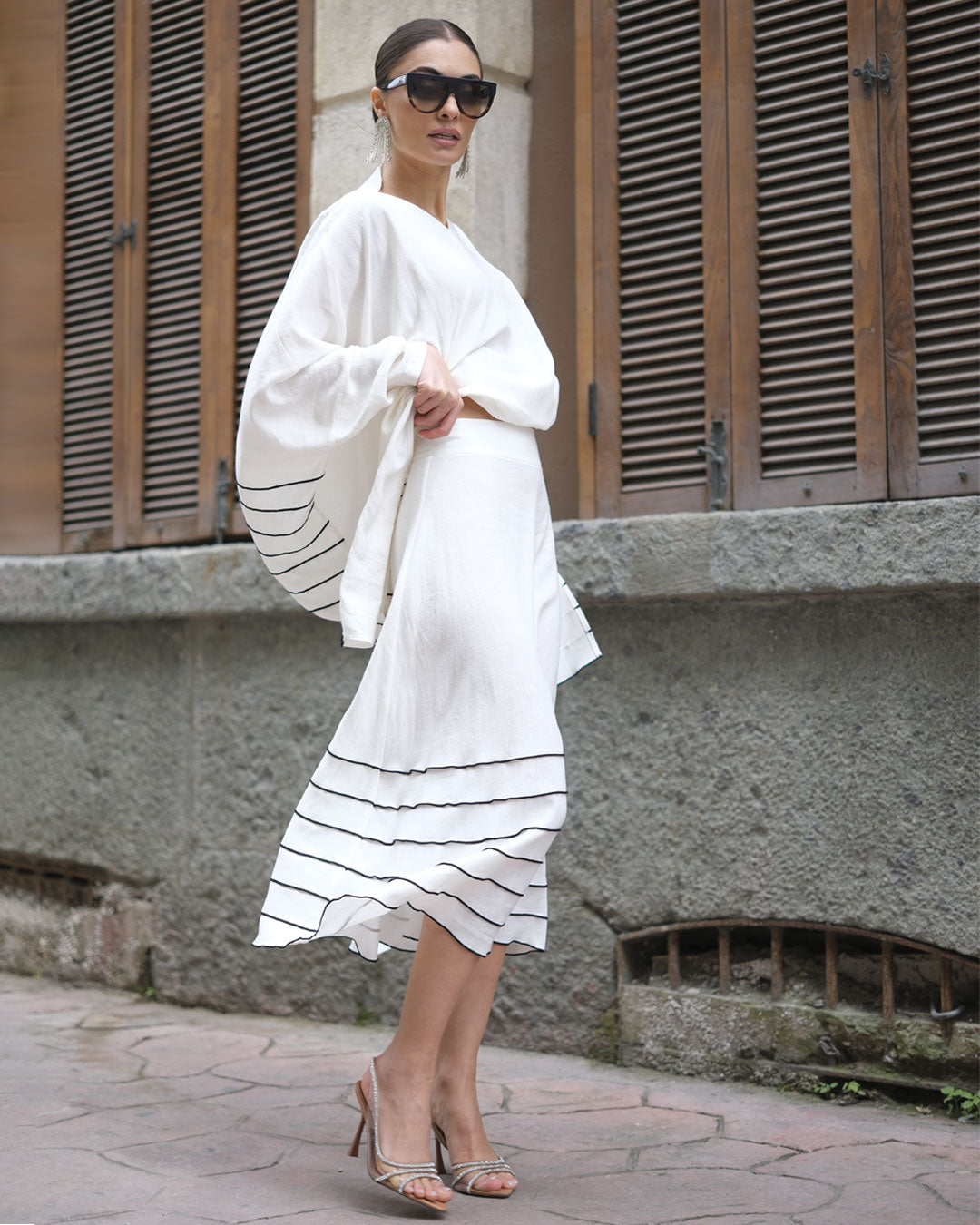 Burcu Aslan Skirt SHIRANA LINEN SKIRT