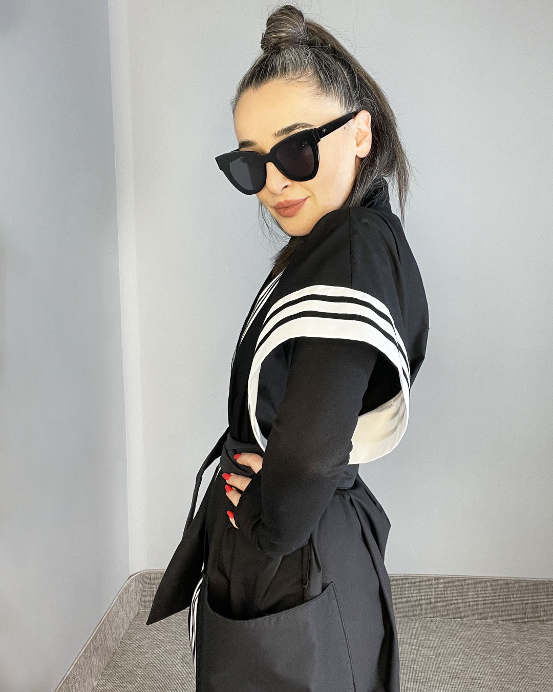 Burcu Aslan Vest COTTON BLACK VEST