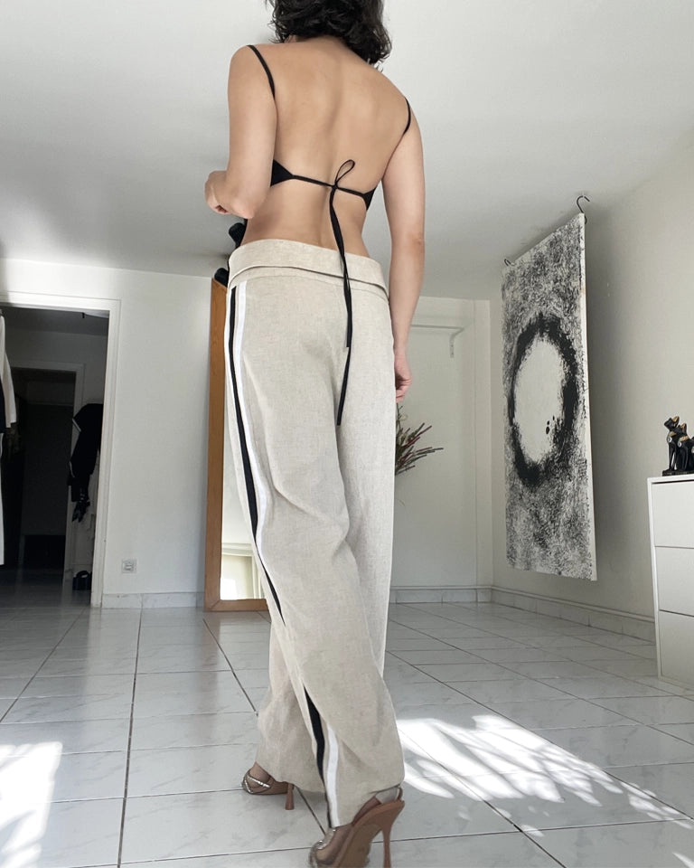 Burcu Aslan Pants CUBU OVERSIZE LINEN PANTS