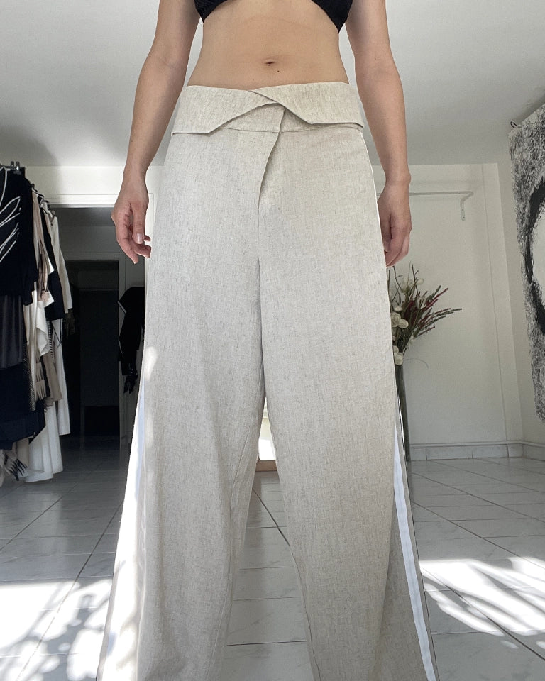 Burcu Aslan Pants CUBU OVERSIZE LINEN PANTS