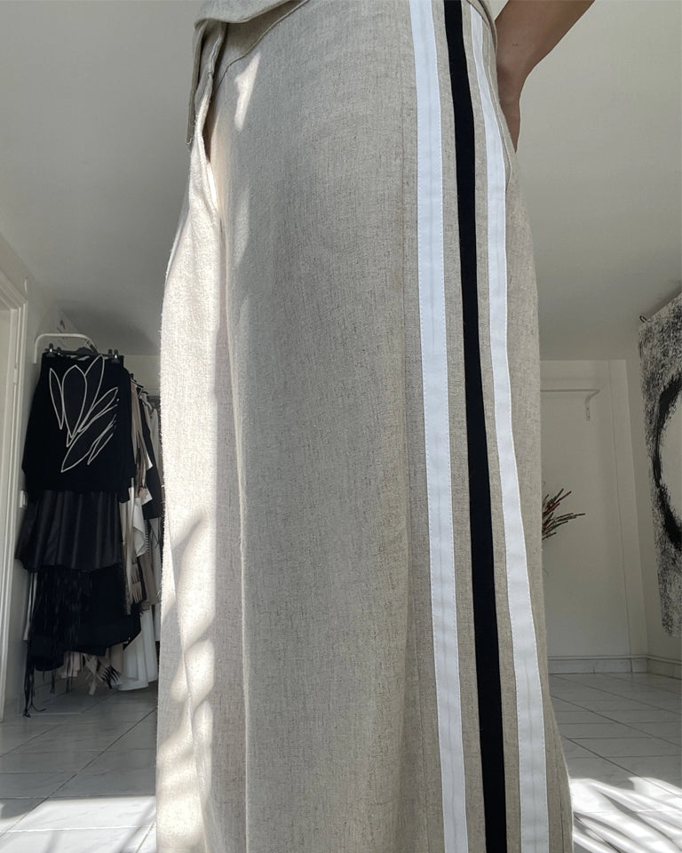 Burcu Aslan Pants CUBU OVERSIZE LINEN PANTS