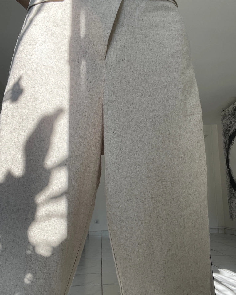 Burcu Aslan Pants CUBU OVERSIZE LINEN PANTS