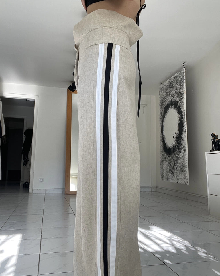 Burcu Aslan Pants CUBU OVERSIZE LINEN PANTS