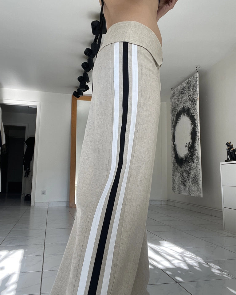 Burcu Aslan Pants CUBU OVERSIZE LINEN PANTS