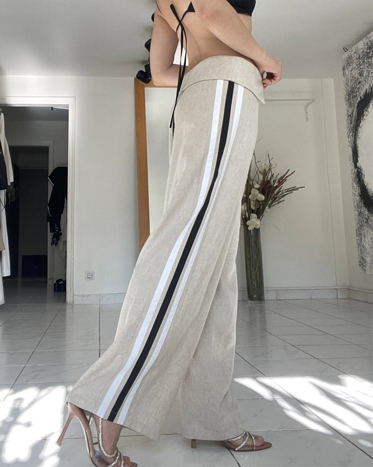 Burcu Aslan Pants CUBU OVERSIZE LINEN PANTS