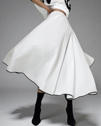 Burcu Aslan Skirt BEYOLA COTTON OVERSIZE SKIRT