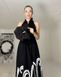 Burcu Aslan Accessory BLACK COTTON HEAD ACCESSORY