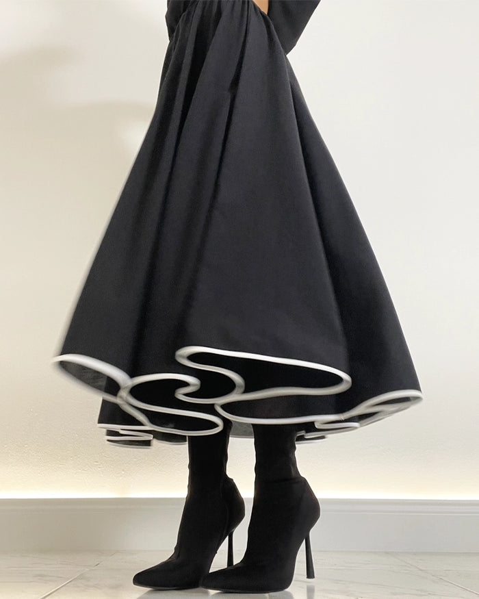 Burcu Aslan Skirt KAPUNA COTTON OVERSIZE SKIRT