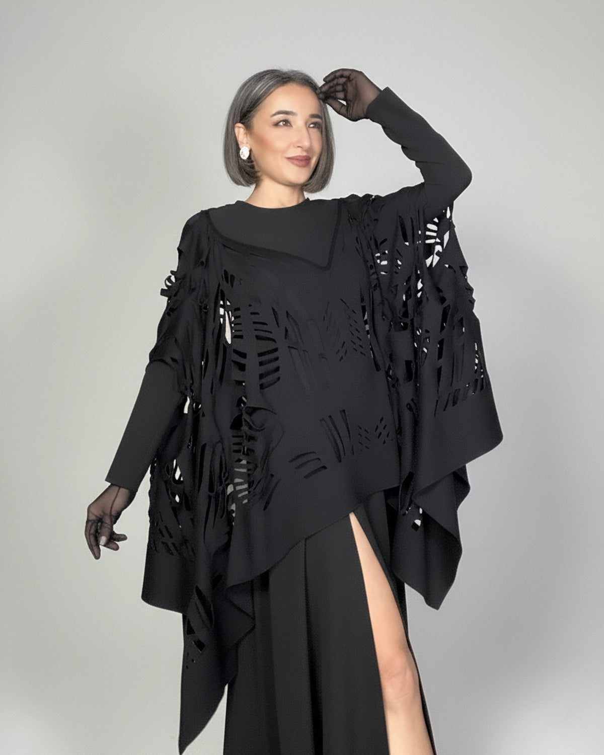 Burcu Aslan Tunic NODA OVERSIZE LAZER CUT TUNIC