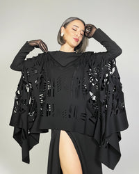 Burcu Aslan Tunic NODA OVERSIZE LAZER CUT TUNIC