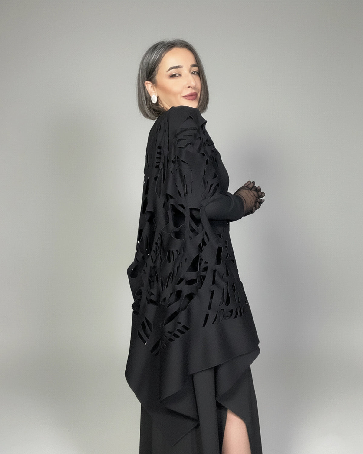 Burcu Aslan Tunic NODA OVERSIZE LAZER CUT TUNIC