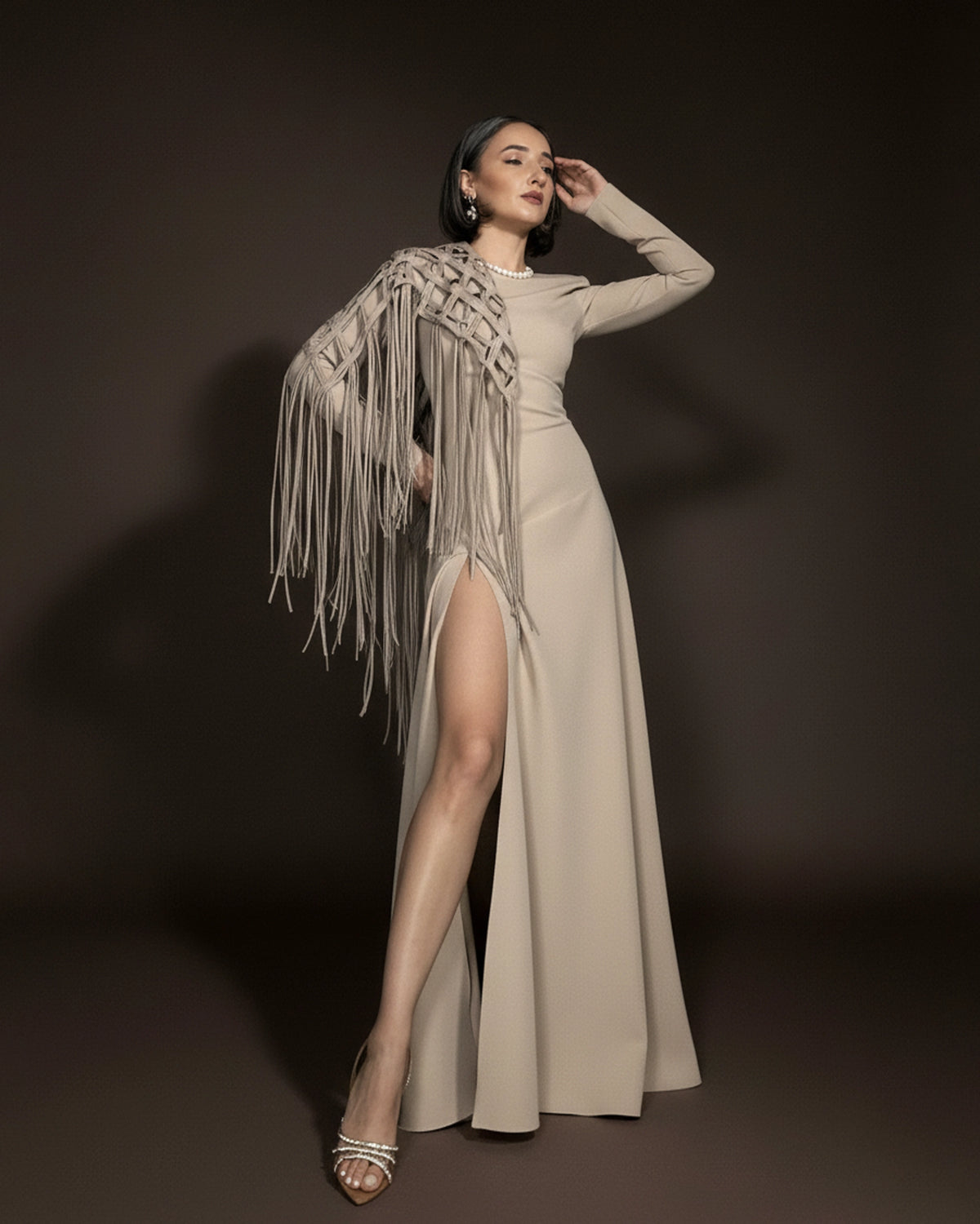 Burcu Aslan Shawl API FRINGED HANDMADE SHOLDER SHAWL/ ACCESSORIES/ NECKLACE