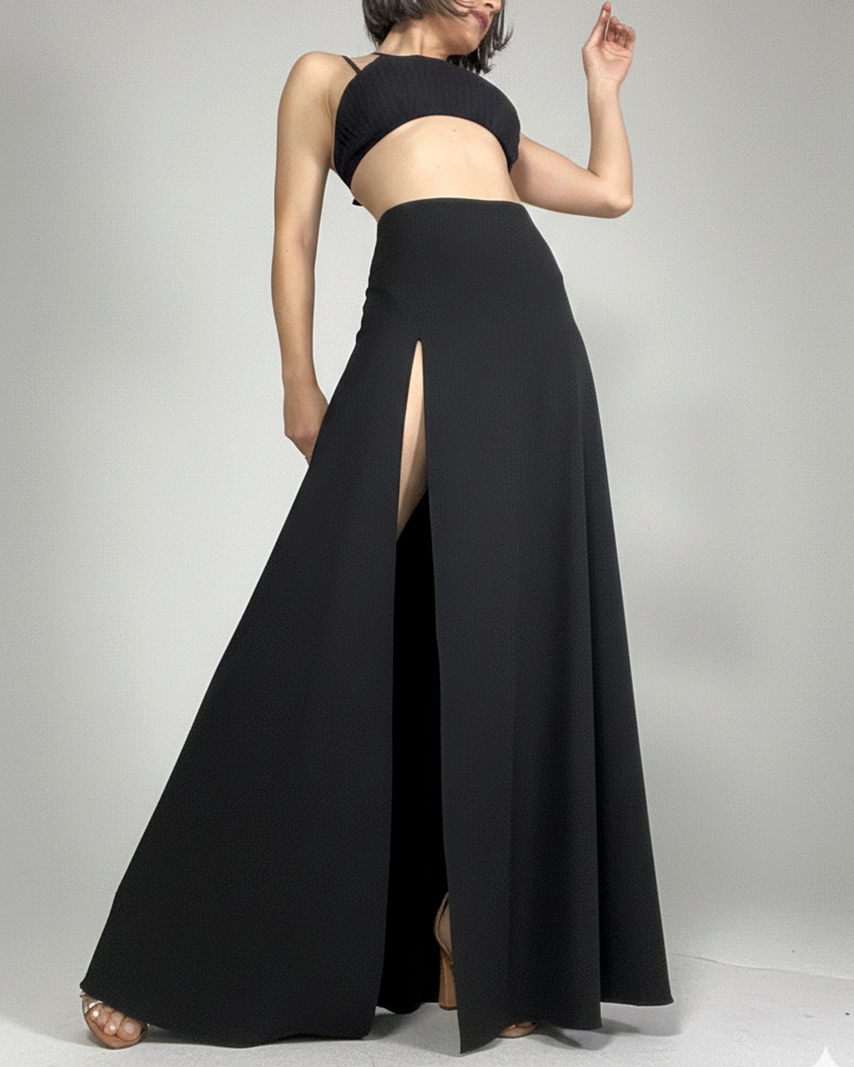 Burcu Aslan Skirt PESEN DEEP LEG SLIT SKIRT