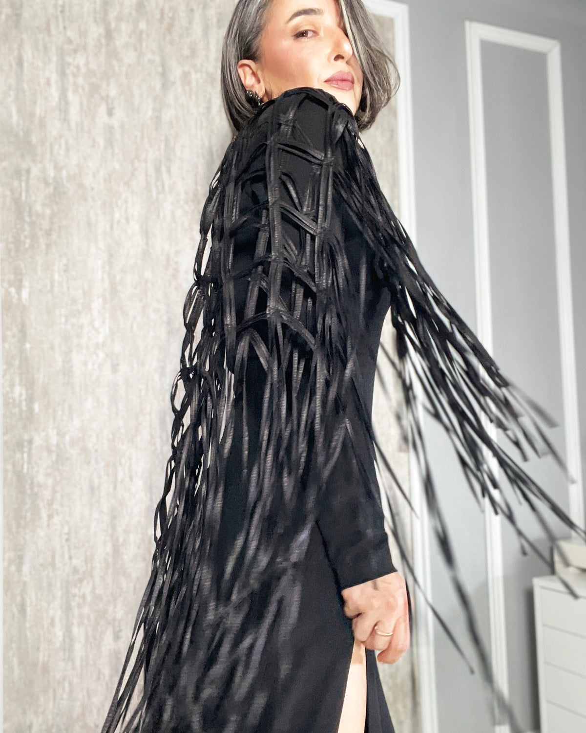 Burcu Aslan Shawl SABERI FRINGED HANDMADE SHOLDER SHAWL / ACCESSORIES / NECKLACE