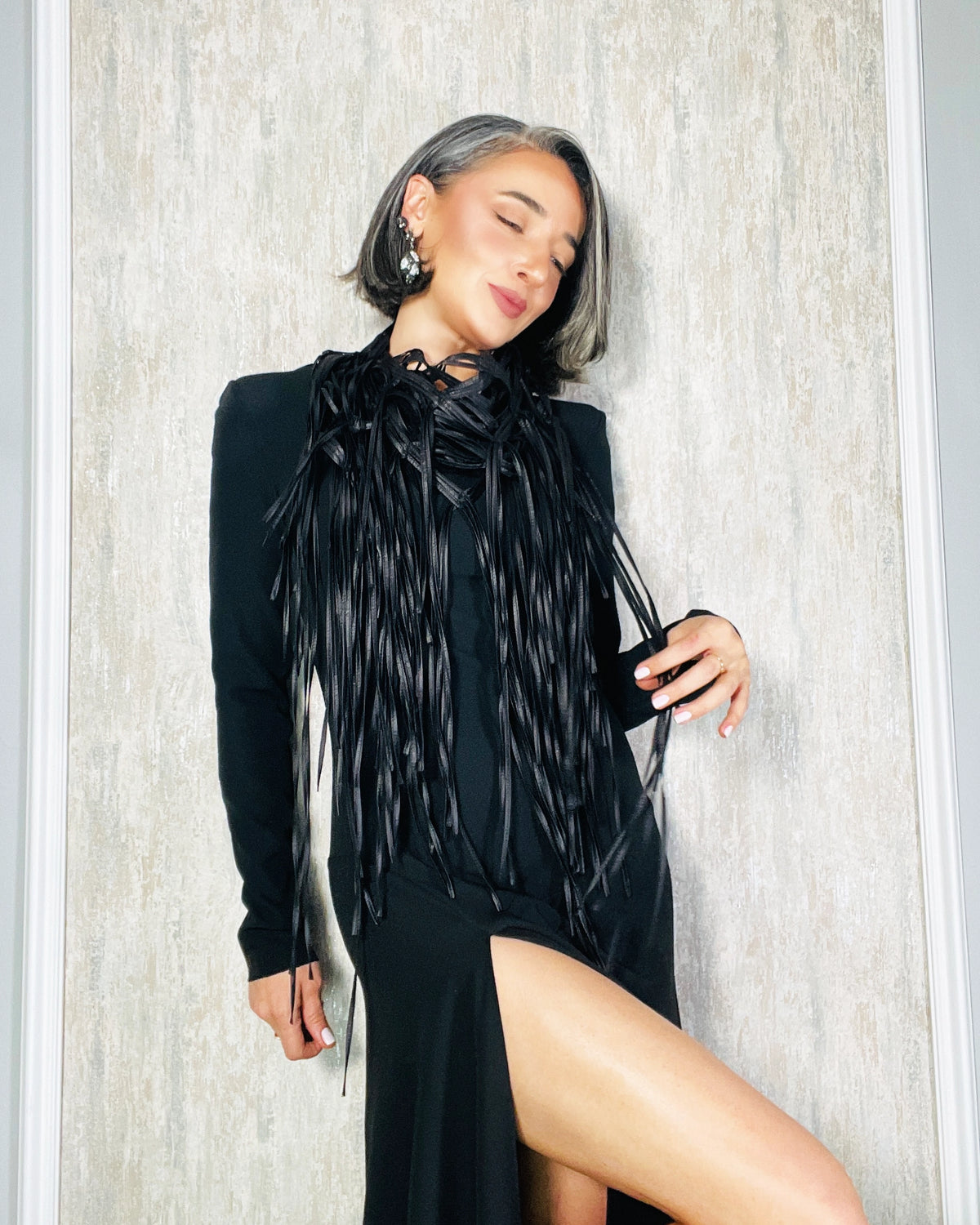 Burcu Aslan Shawl SABERI FRINGED HANDMADE SHOLDER SHAWL / ACCESSORIES / NECKLACE