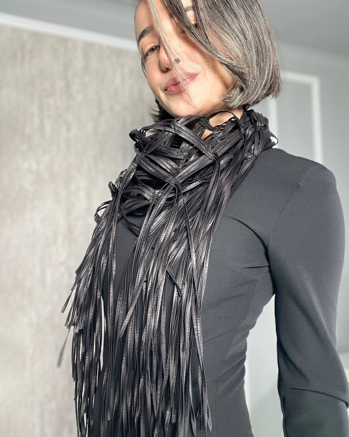 Burcu Aslan Shawl SABERI FRINGED HANDMADE SHOLDER SHAWL / ACCESSORIES / NECKLACE