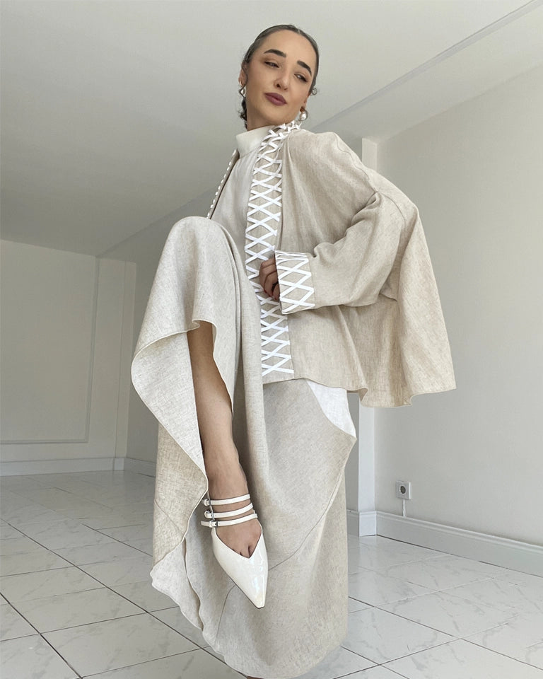 Burcu Aslan TOTAL OUTFIT SAL 2 PIECES LINEN LOOK