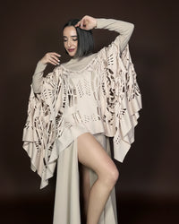 Burcu Aslan Tunic SANE OVERSIZE LASER CUT TUNIC