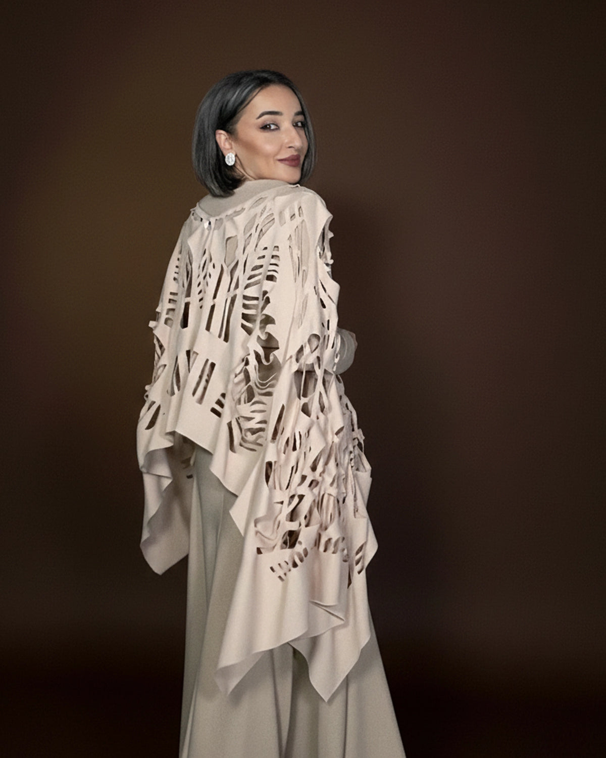 Burcu Aslan Tunic SANE OVERSIZE LASER CUT TUNIC