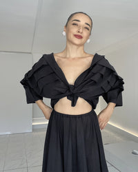 Burcu Aslan Shirt SIGO COTTON BLACK SHIRT