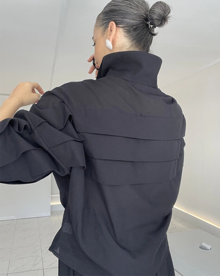 Burcu Aslan Shirt SIGO COTTON BLACK SHIRT