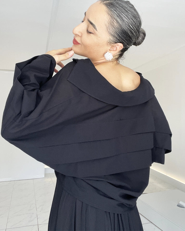 Burcu Aslan Shirt SIGO COTTON BLACK SHIRT