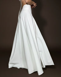 Burcu Aslan Skirt SOLI DEEP LEG SLIT SKIRT