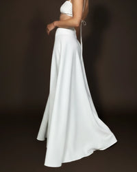 Burcu Aslan Skirt SOLI DEEP LEG SLIT SKIRT